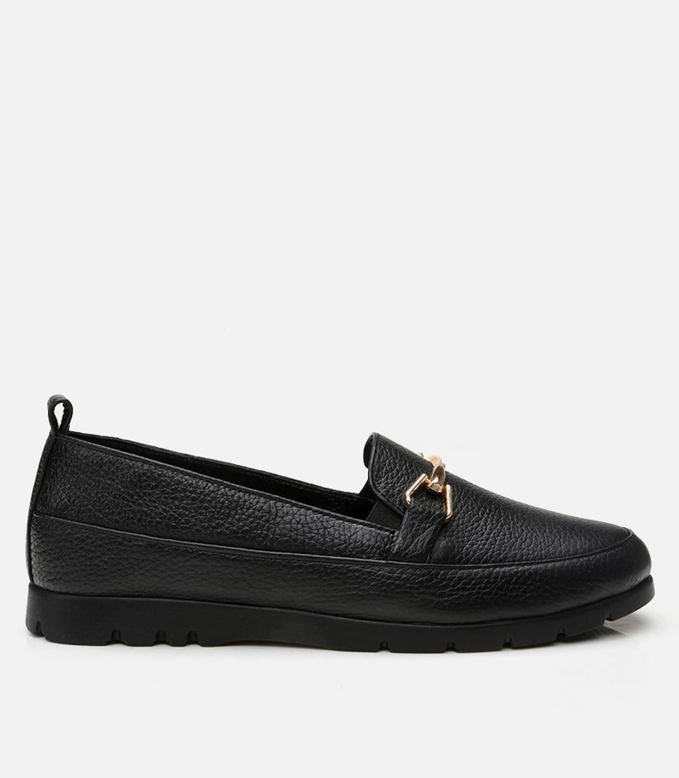  Kadın Deri Siyah Loafer
