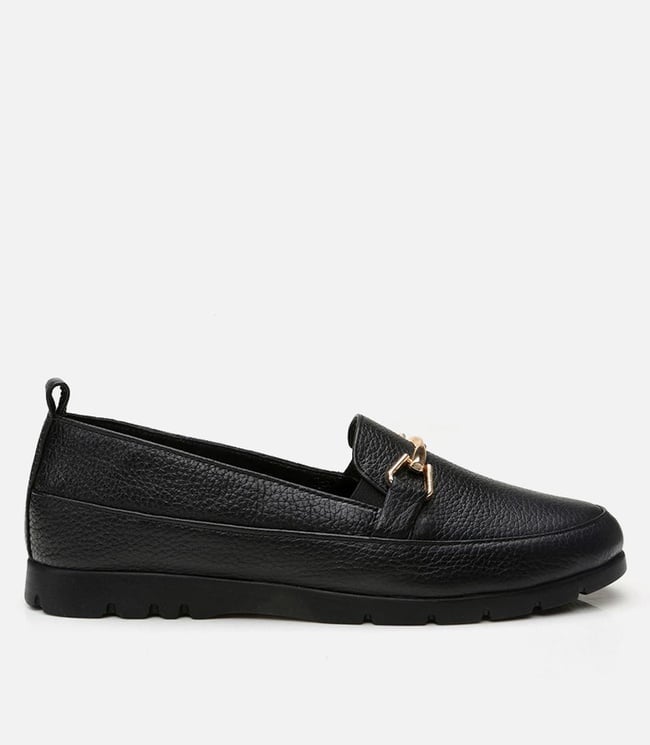  Kadın Deri Siyah Loafer