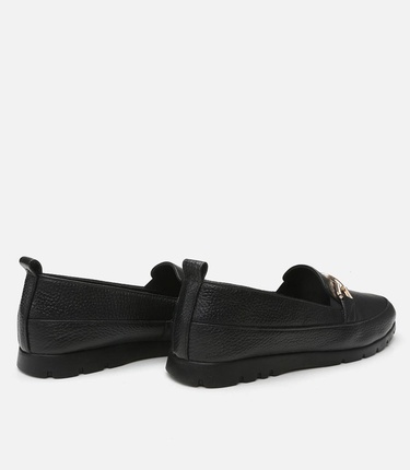 Kadın Deri Siyah Loafer