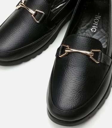  Kadın Deri Siyah Loafer
