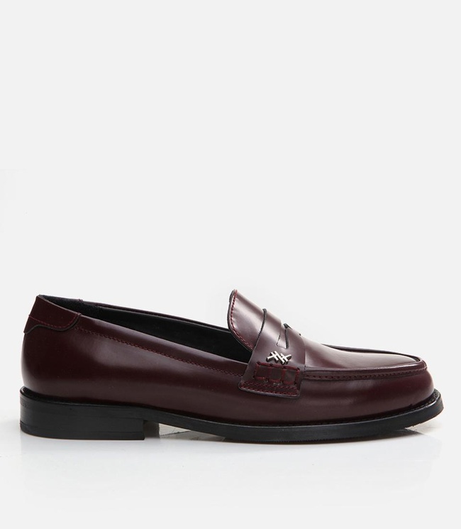  Kadın Deri Bordo Loafer
