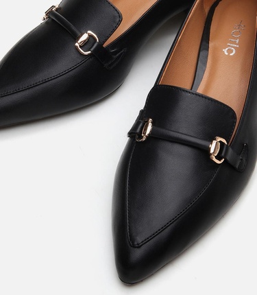  Kadın Deri Siyah Loafer