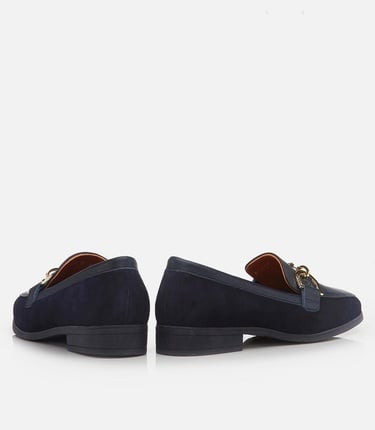  Kadın Deri Lacivert Loafer