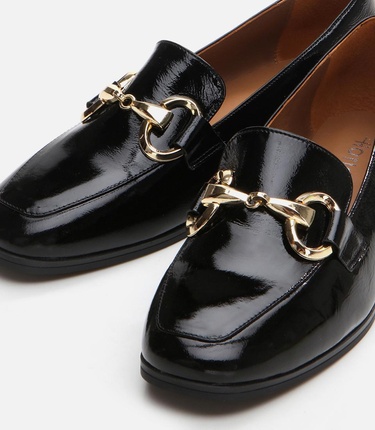  Kadın Deri Siyah Loafer