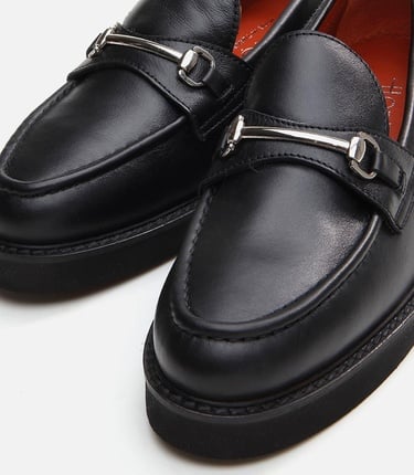  Kadın Deri Siyah Loafer