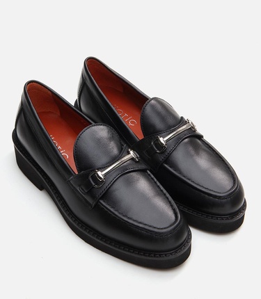  Kadın Deri Siyah Loafer