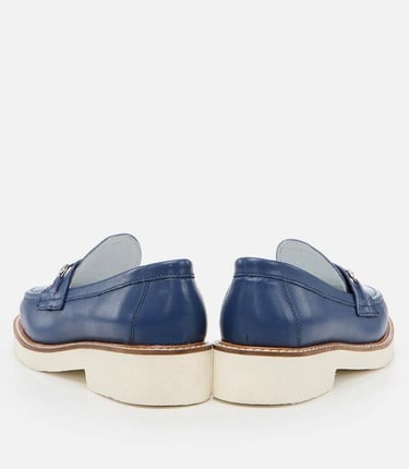  Kadın Deri Lacivert Loafer