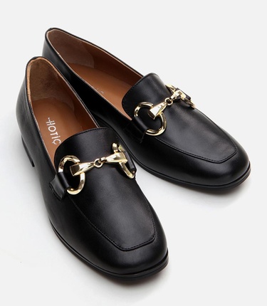  Kadın Deri Siyah Loafer