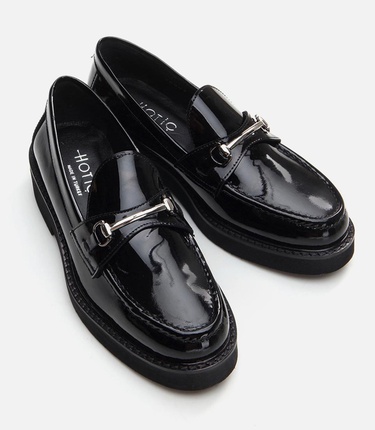  Kadın Deri Siyah Loafer