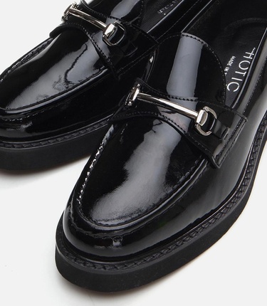  Kadın Deri Siyah Loafer