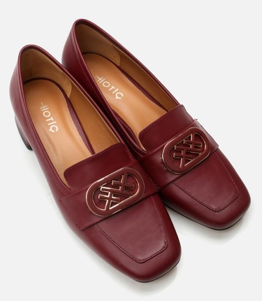  Kadın Deri Bordo Loafer