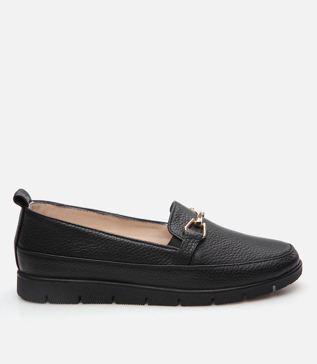  Kadın Deri Siyah Loafer