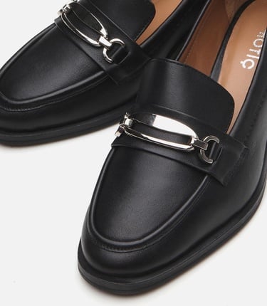  Kadın Deri Siyah Loafer