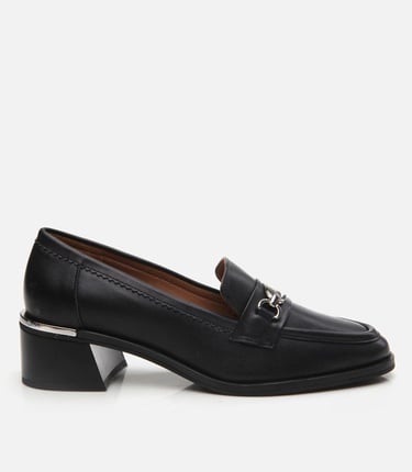  Kadın Deri Siyah Loafer