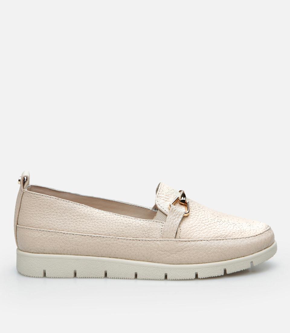  Kadın Deri Bej Loafer