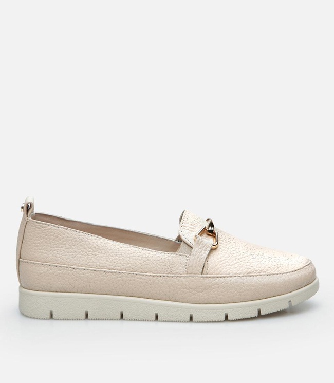  Kadın Deri Bej Loafer