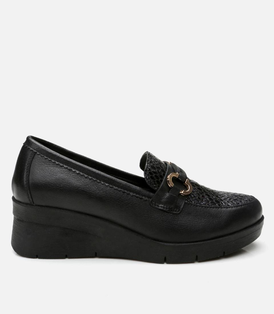  Kadın Deri Siyah Loafer