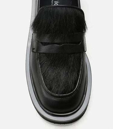  Kadın Deri Siyah Loafer