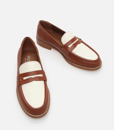  Kadın Deri Taba Loafer