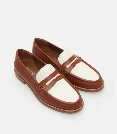  Kadın Deri Taba Loafer