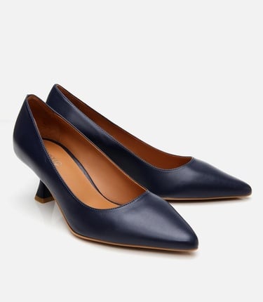  Kadın Deri Lacivert Stiletto