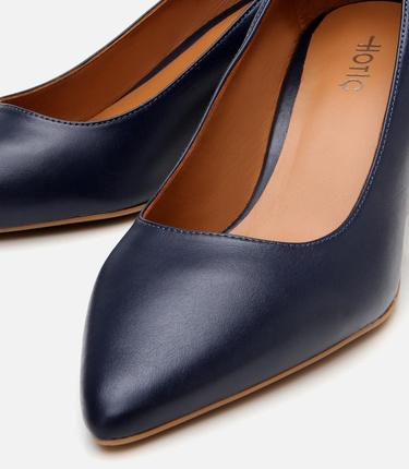  Kadın Deri Lacivert Stiletto