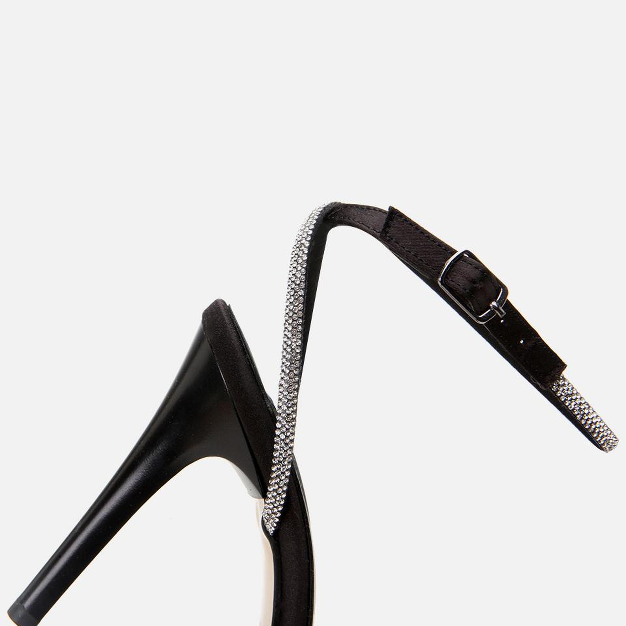 Kadın Siyah Taşlı Abiye Yüksek Topuklu Sandalet