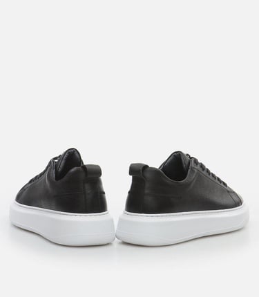  Erkek Deri Siyah Günlük Ayakkabı