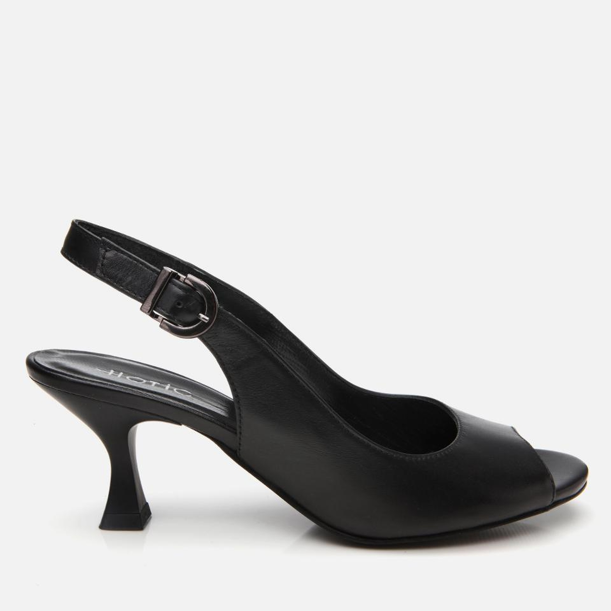 Kadın Deri Siyah Kemerli Topuklu Sandalet