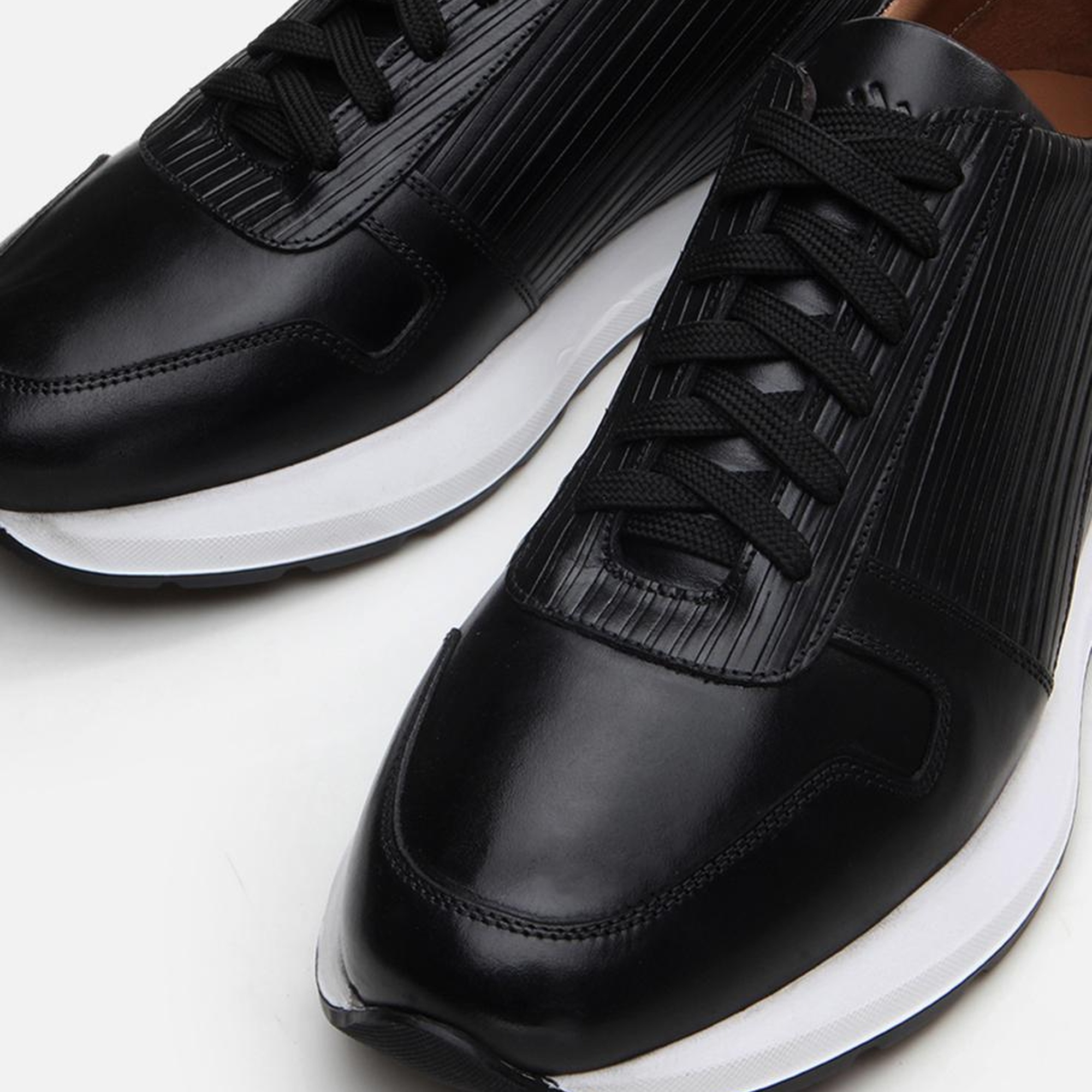 Erkek Deri Siyah Spor Ayakkabı