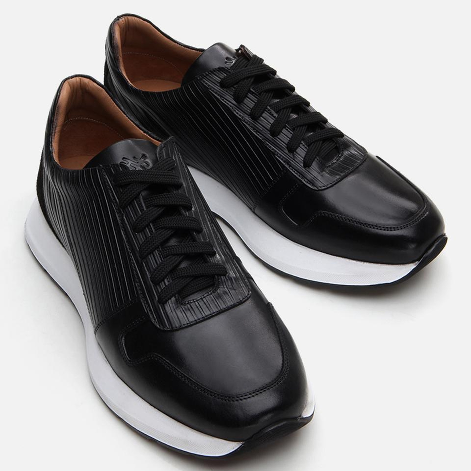 Erkek Deri Siyah Spor Ayakkabı