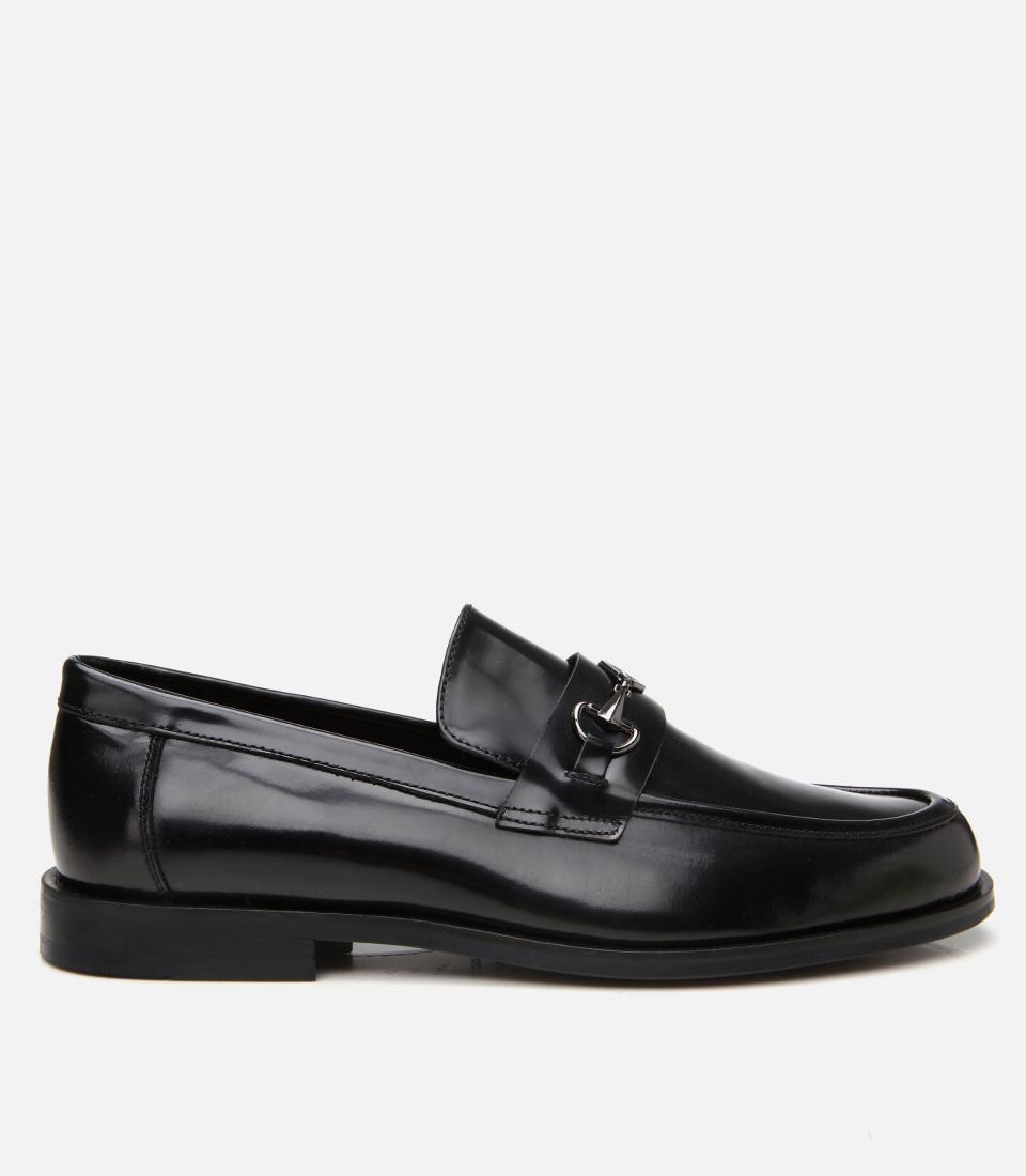  Erkek Deri Siyah Toka Detaylı Loafer