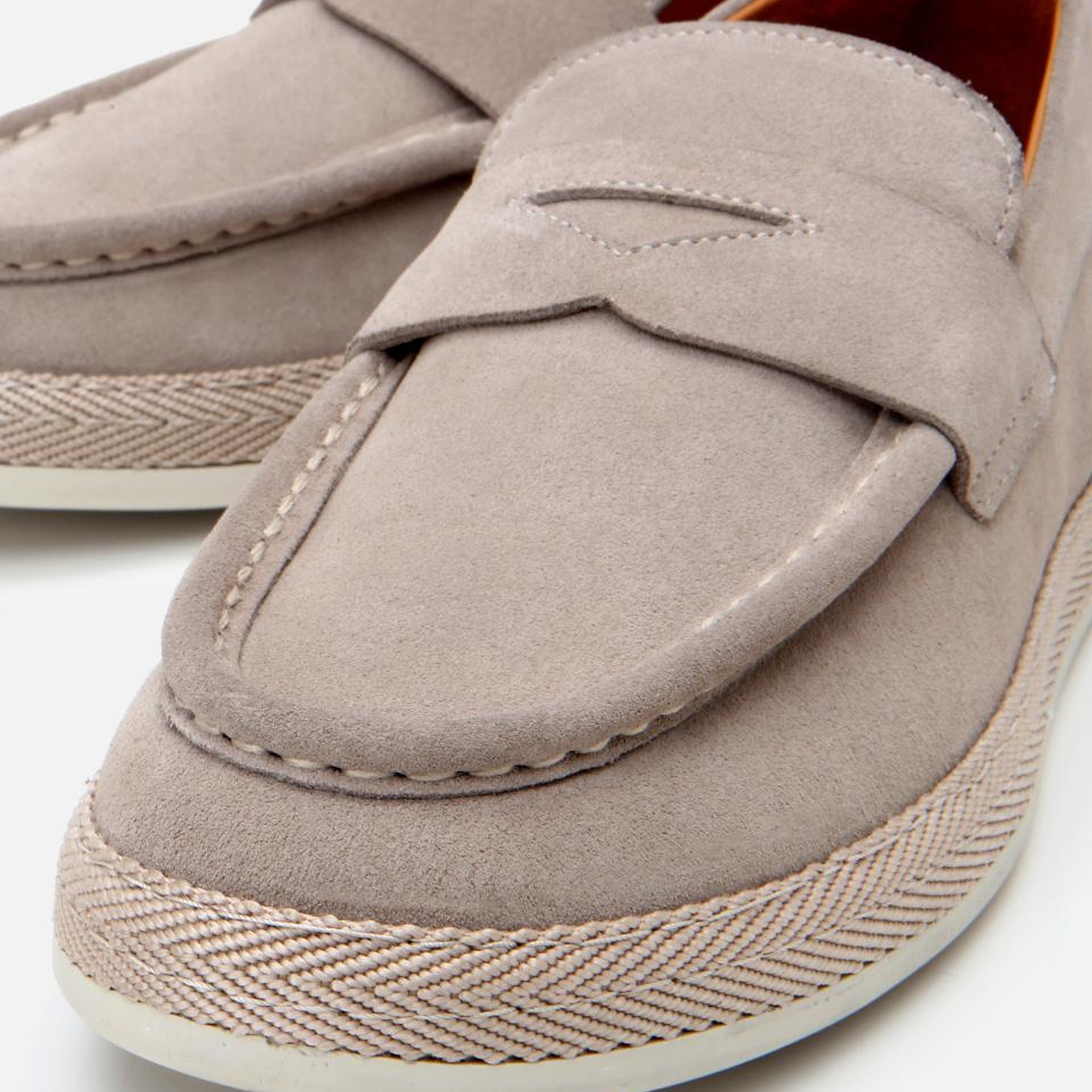 Erkek Süet Deri Bej Ultra Hafif Tabanlı Loafer