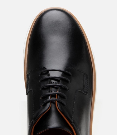  Erkek Deri Siyah Hafif Tabanlı Günlük Ayakkabı