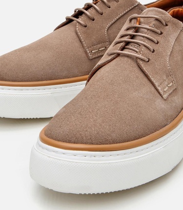  Erkek Süet Deri Bej Hafif Tabanlı Günlük Ayakkabı
