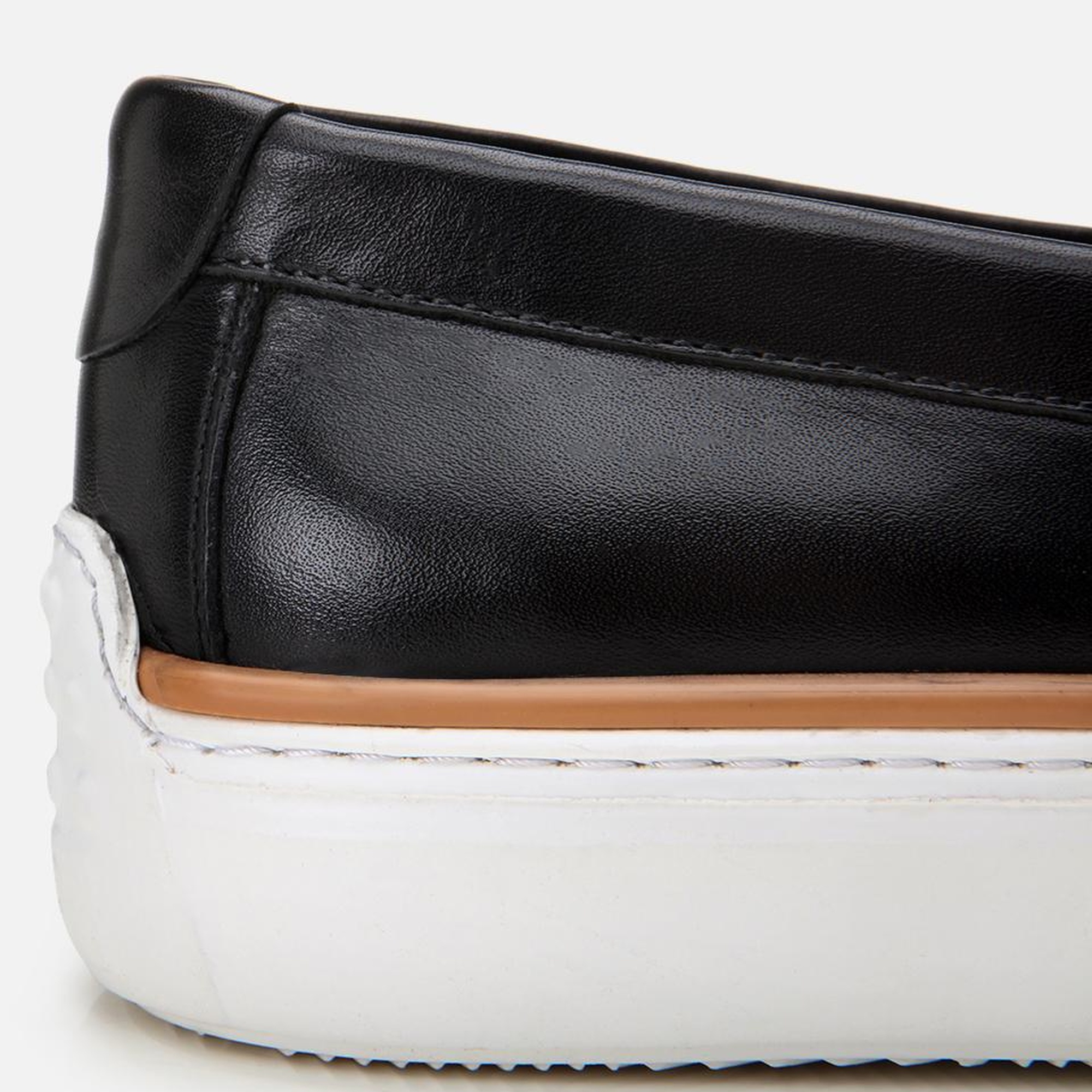 Erkek Deri Siyah Ultra Hafif Tabanlı Şık Günlük Loafer