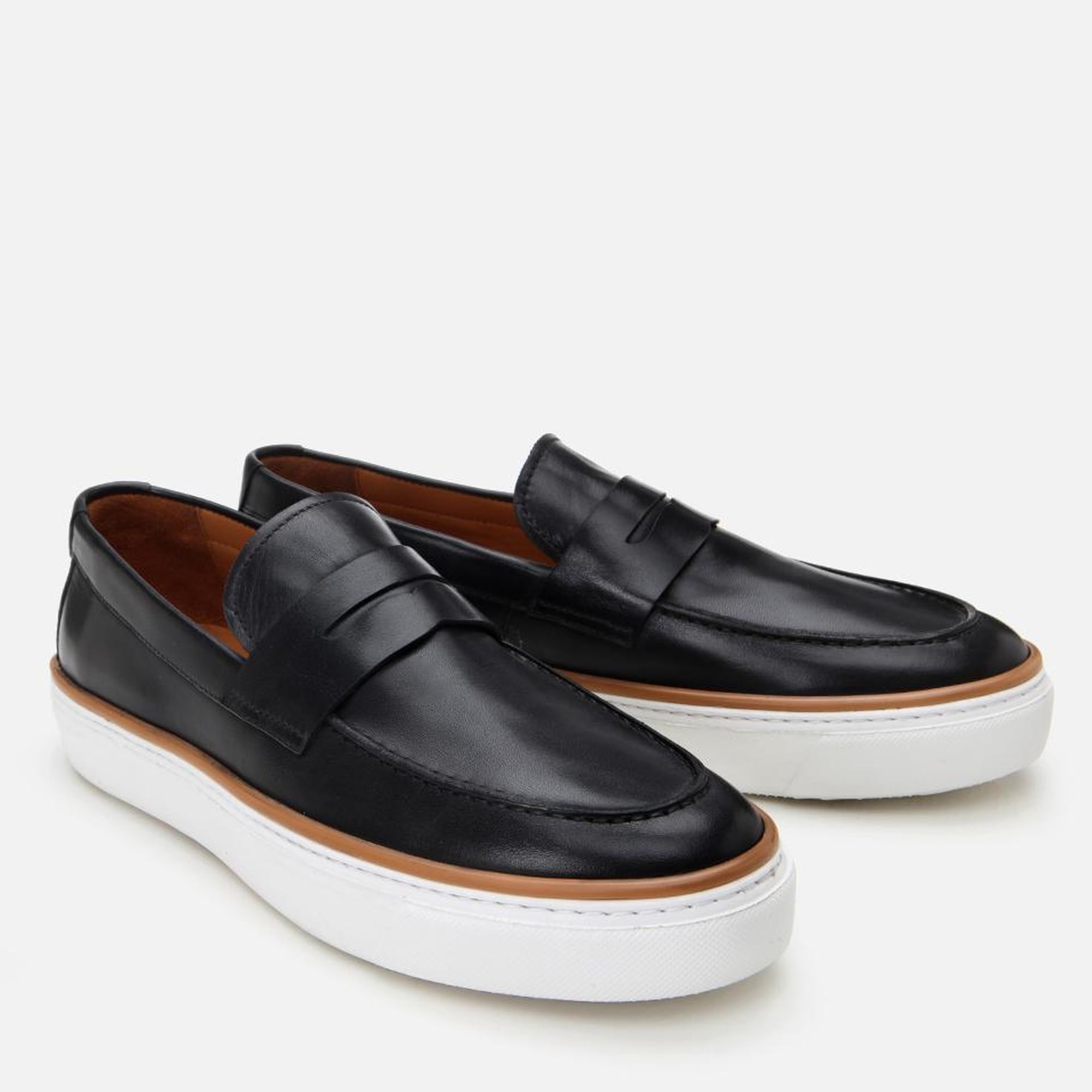 Erkek Deri Siyah Ultra Hafif Tabanlı Şık Günlük Loafer