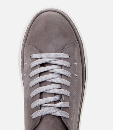  Erkek Nubuk Deri Gri Hafif Tabanlı Spor Ayakkabı