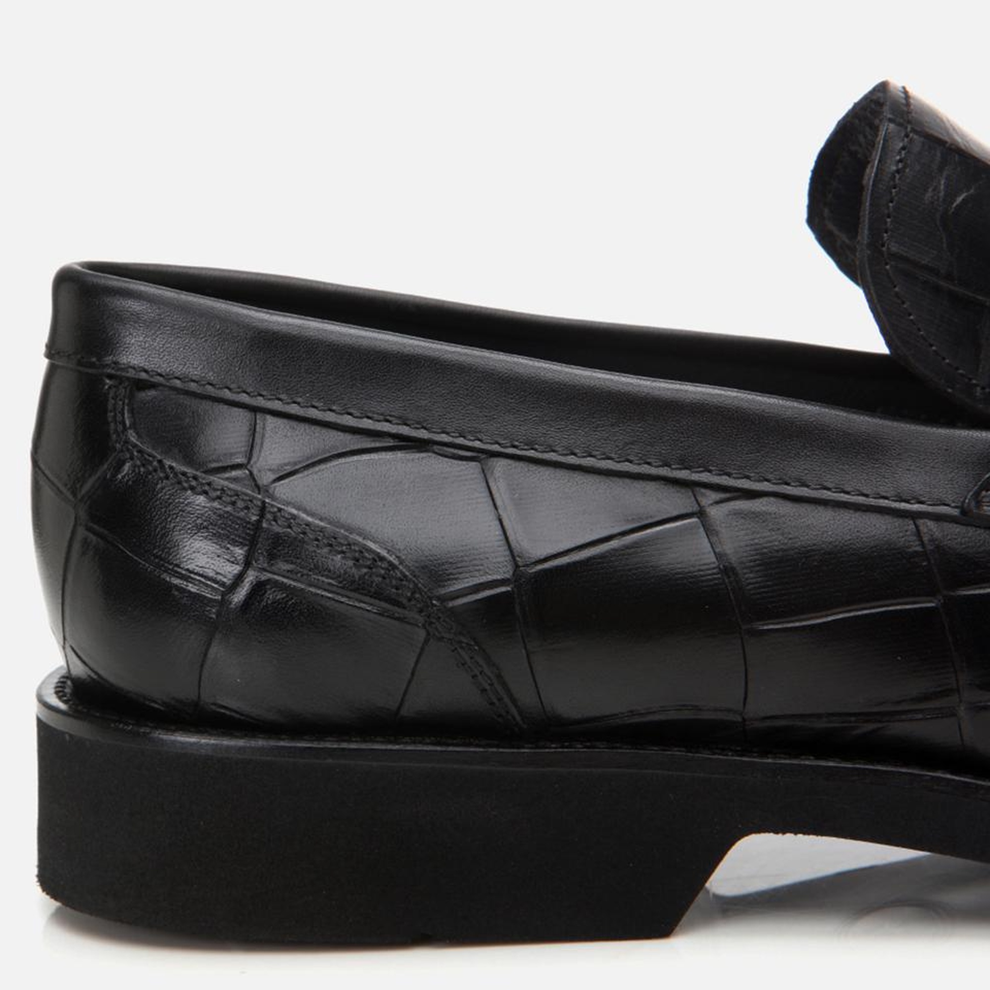 Erkek Deri Siyah Hafif Tabanlı Klasik Loafer