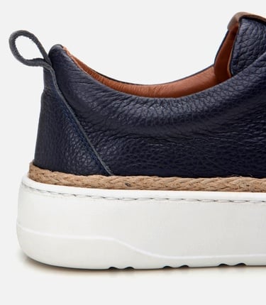  Erkek Deri Lacivert Ultra Hafif Tabanlı Spor Ayakkabı