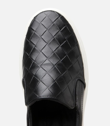  Erkek Deri Siyah Baskılı Günlük Loafer