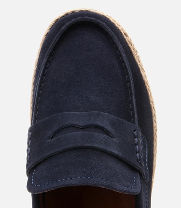  Erkek Süet Deri Lacivert Ultra Hafif Tabanlı Loafer