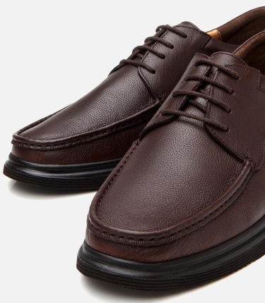  Erkek Deri Kahverengi Rahat Günlük Ayakkabı