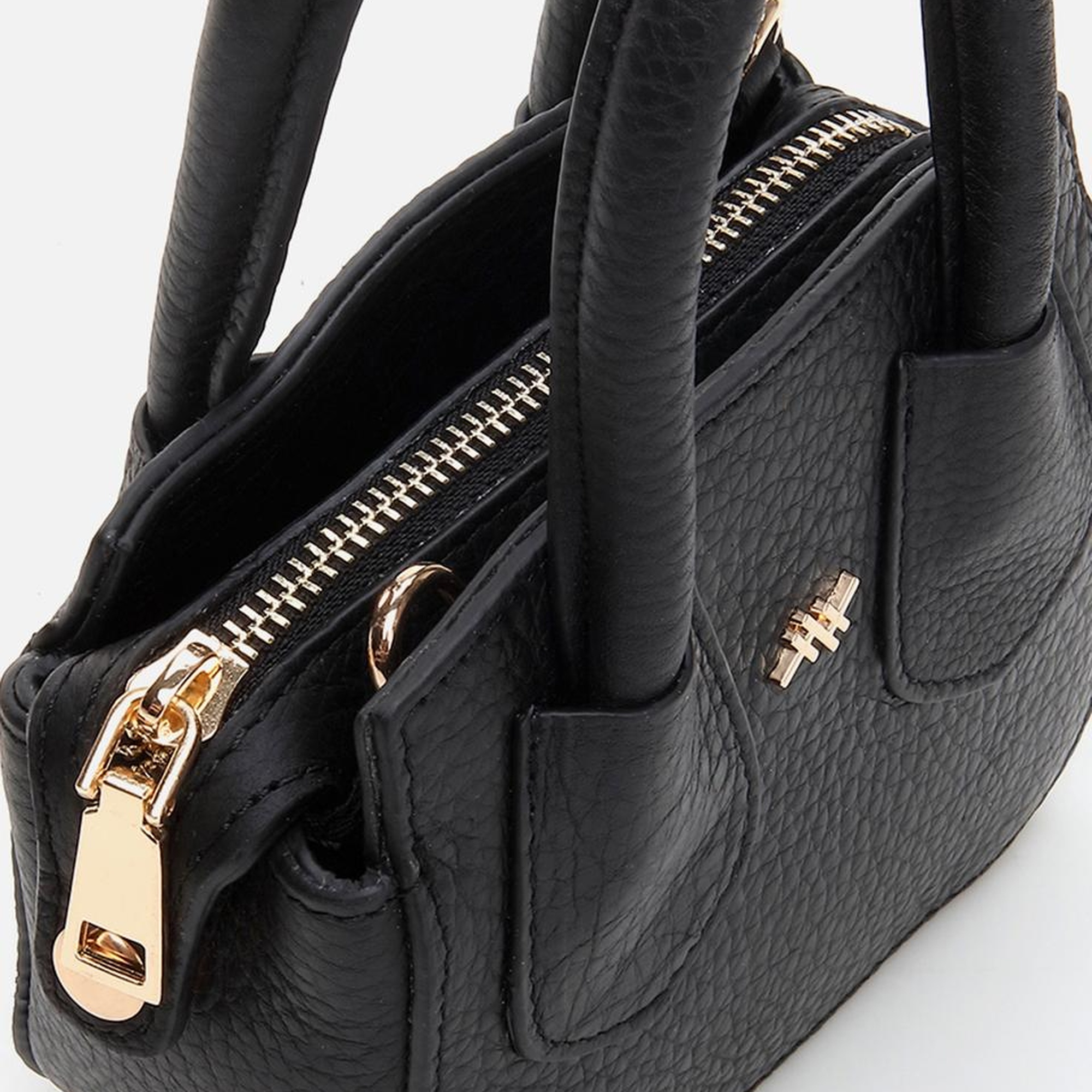 Kadın Deri Siyah Mini (Çapraz) Çanta