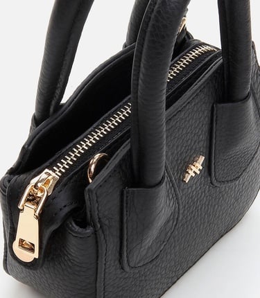  Kadın Deri Siyah Mini (Çapraz) Çanta