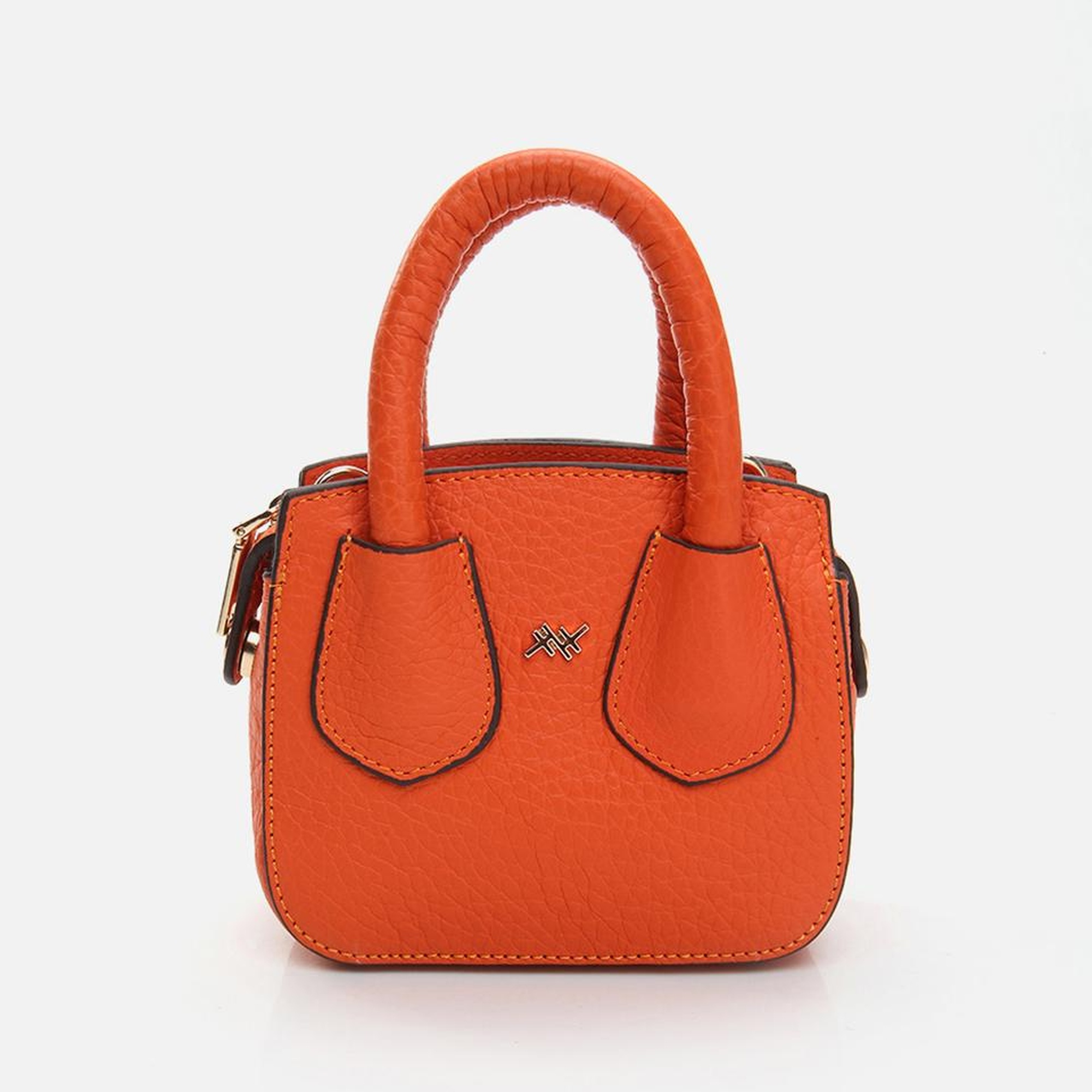 Kadın Deri Turuncu Mini (Çapraz) Çanta