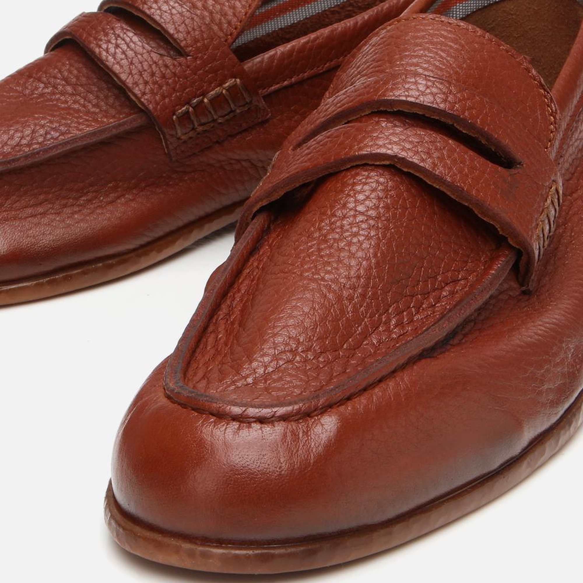 Erkek Deri Taba Ultra Hafif Tabanlı Klasik Loafer