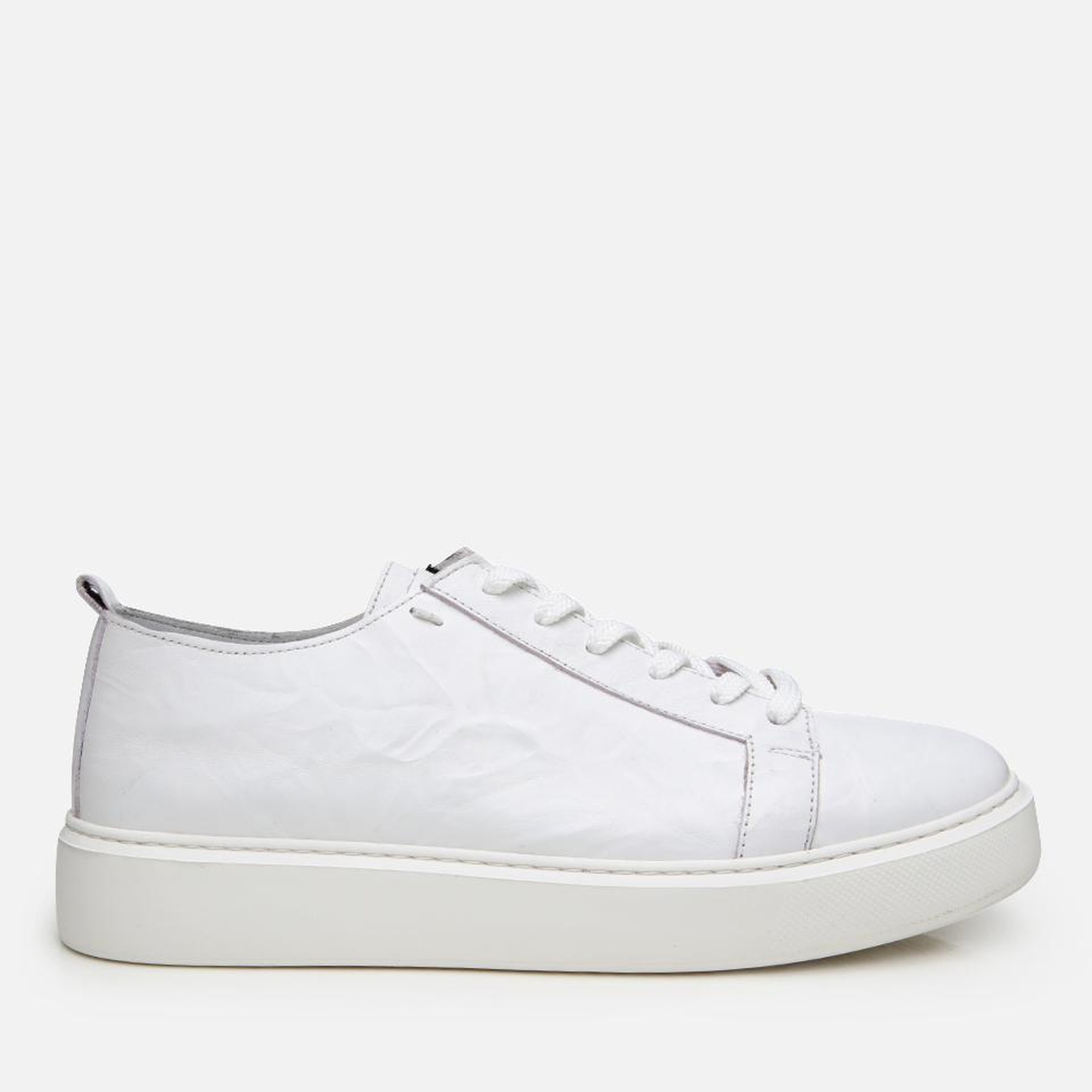 Erkek Deri Beyaz Hafif Tabanlı Spor Ayakkabı