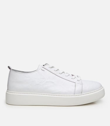  Erkek Deri Beyaz Hafif Tabanlı Spor Ayakkabı