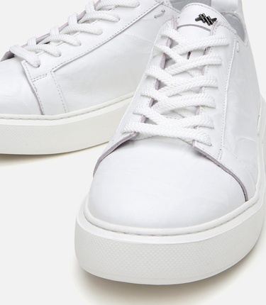  Erkek Deri Beyaz Hafif Tabanlı Spor Ayakkabı